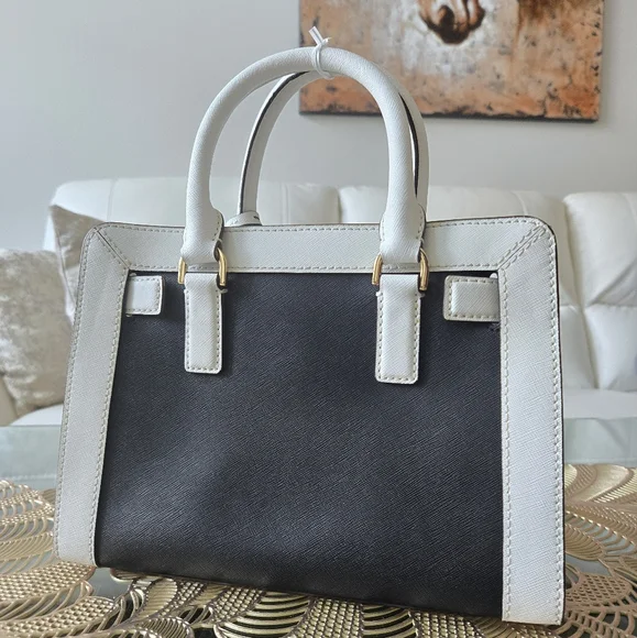 Michael Kors Black and White Satchel - Picture 6 of 10